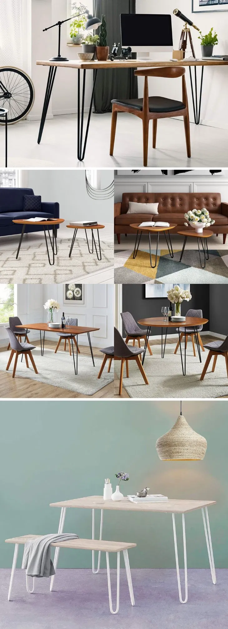 U-Shaped Wire Furniture Hardware Support Metal Table Legs Hairpin Legs