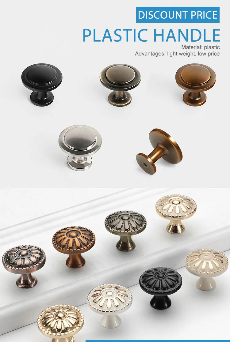 Decoration Design Kitchen Drawer Pulls Cupboard Wardrobe Plastic Knob Handle