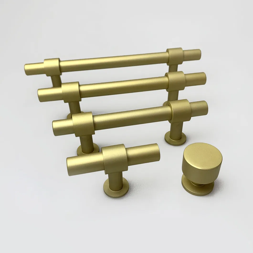 Aluminum Alloy Matt Gold T Bar Kitchen Cabinet Cupboard Handle