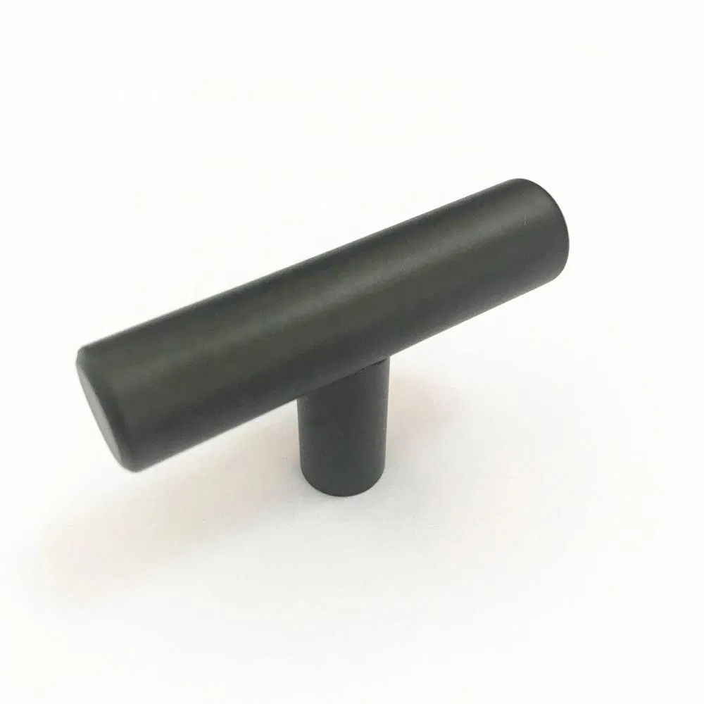 2 Inch 12X50mm T Bar Single Hole Black Ss Cabinet Pull Knob
