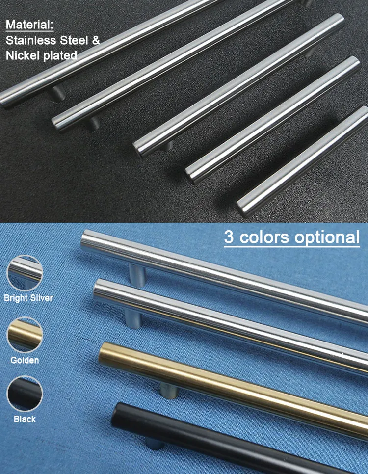 Interior Stainless Steel Door Handle T Bar Pull Cabinet Handle