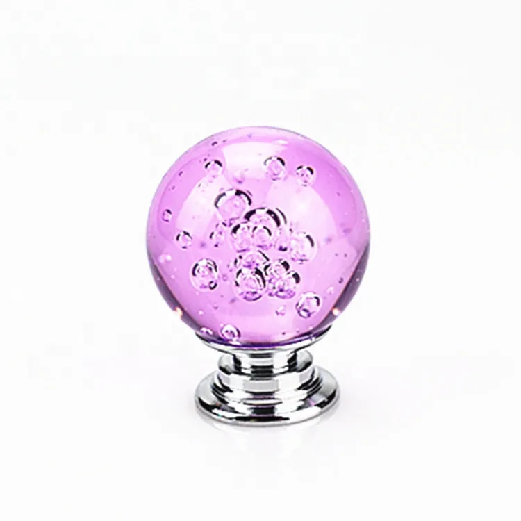 China Factory Supplr Glass Crystal Clear Bubble Ball Door Knob