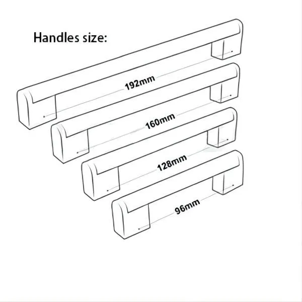 Stainless Steel Brushed Satin Gold Black Cabinet Drawer Door Pulls Furniture Handles