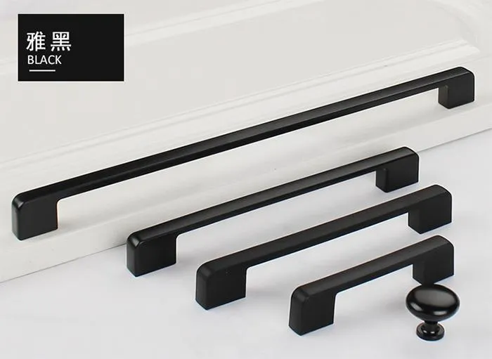 Modern Shiny Handles Hardware Furniture Fitting Aluminum Kitchen Wardrobe Cabinet Pull Handle