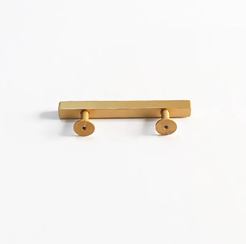 Square Bar Pull Gold Finishing Aluminium T Shape Kitchen Cabinet Handle