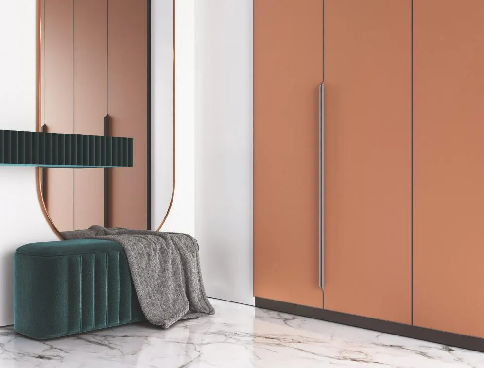 New Luxury Aluminum Cabinet Exquisite Handle Bright Gold Wardrobe Door Handles