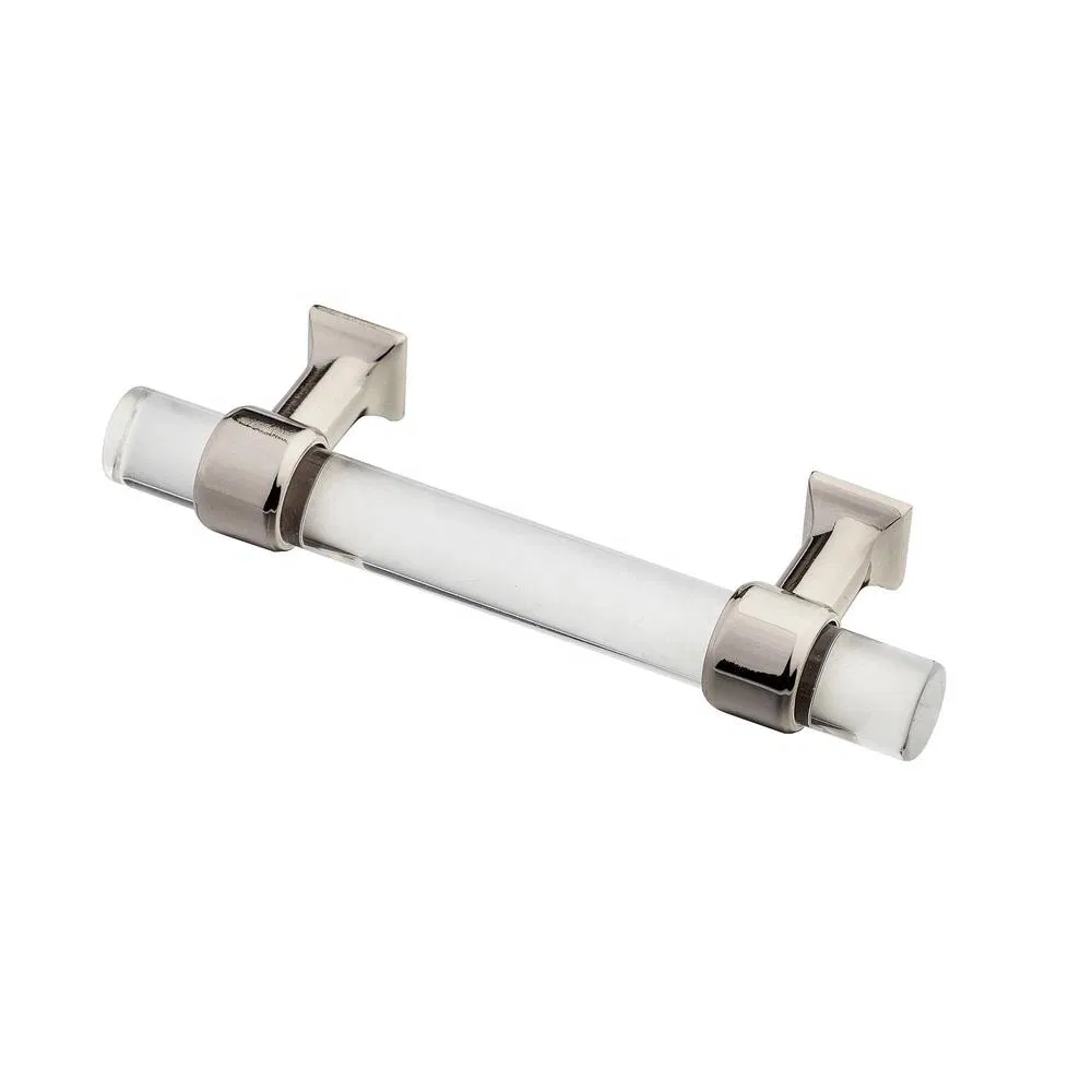 Kitchen Square Base Transparent Acrylic Door Pull Handle for Wholesale Hardware Furniture