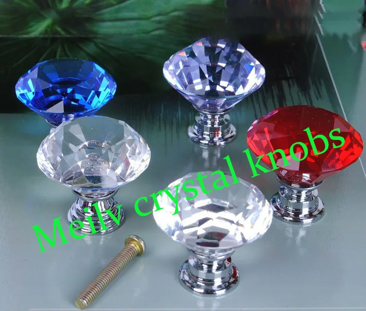 China Factory Supplr Glass Crystal Clear Bubble Ball Door Knob