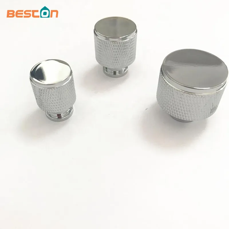OEM CNC Turned Parts Machining Custom Made Precision Chrome Aluminum Knurled Knob
