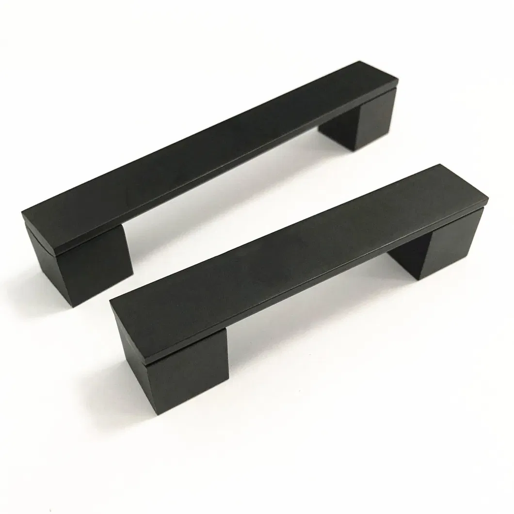 Black Matt Furniture Hardware Cabinet Square Pull 128mm & 160mm Drawer Handle