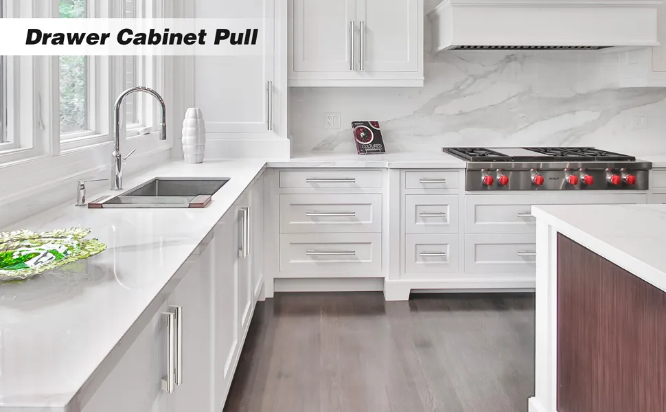 Stainless Steel Brushed Satin Gold Black Cabinet Drawer Door Pulls Furniture Handles