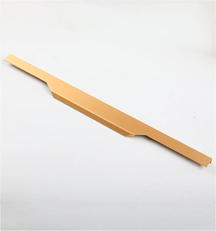 Aluminum Alloy Kitchen Cabinet Handle Edge Embedded Decorative Drawer Pull Hidden Handle