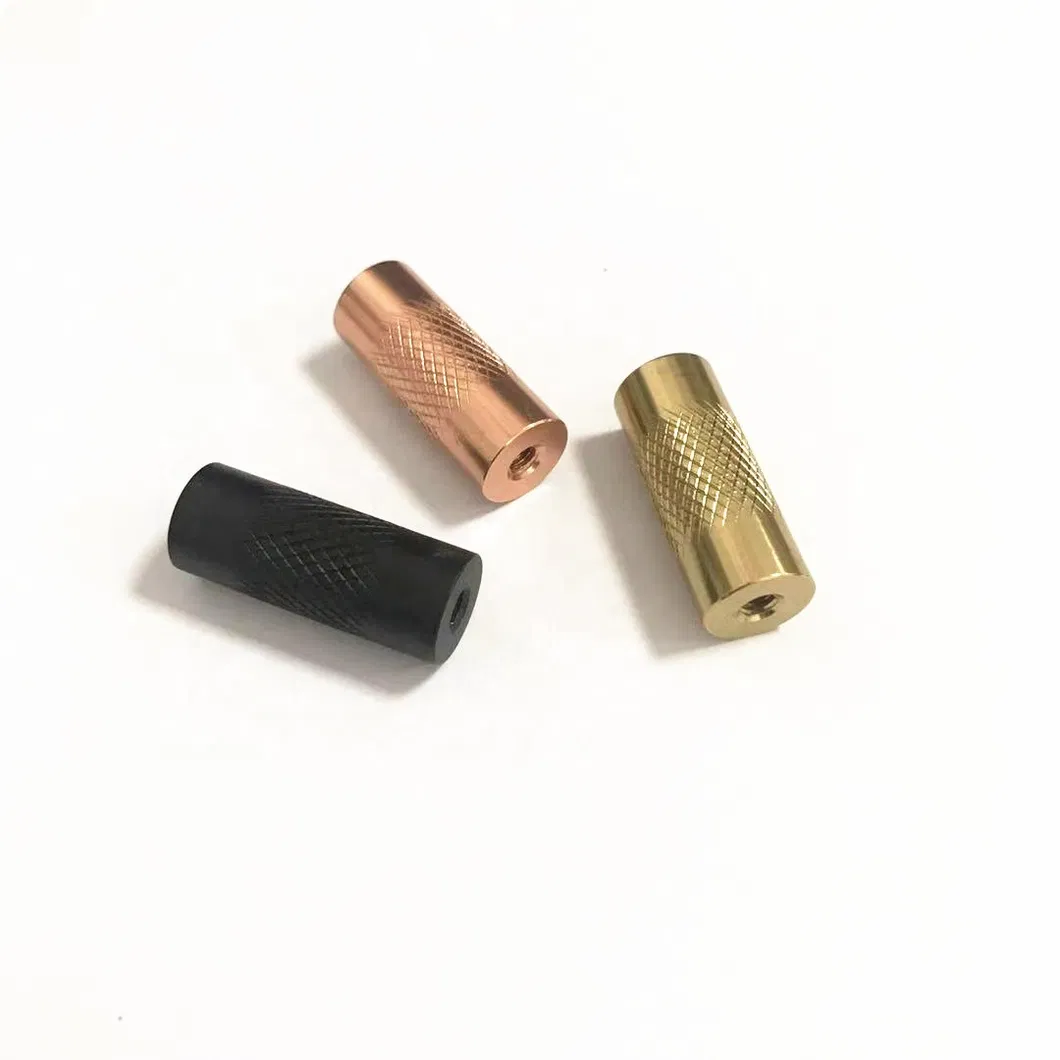 Black Cabinet Drawer 12mm and 20mm Diameter Round Knurling Knob Pull