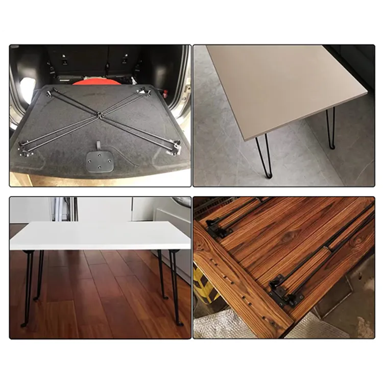 Metal Iron Furniture Desk Coffee Dining Table Mini Hairpin Legs
