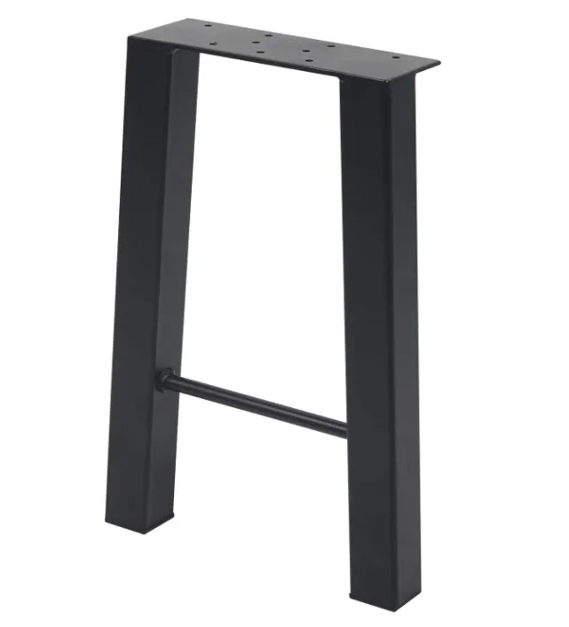 Wholesale Solid Black Powder Coated Durable Modern Industrial Metal Dining Table Legs