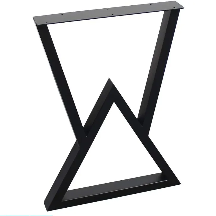 Unique Style Furniture Wood Table Black Desk Frame Steel Table Legs