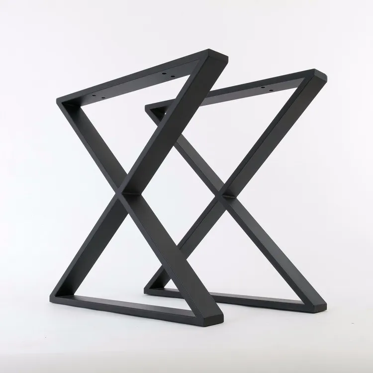 X Shaped Wrought Iron Coffee Metal Table Legs