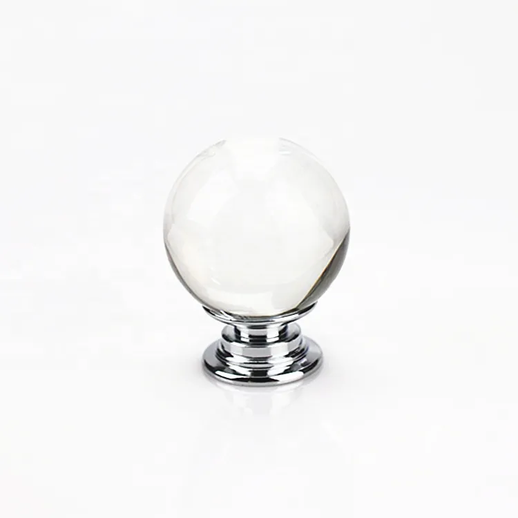 China Factory Supplr Glass Crystal Clear Bubble Ball Door Knob