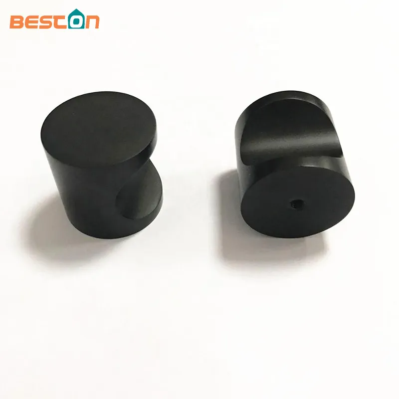 Aluminium Alloy Hardware D1064 - 30X30mm Cabinet Door Kitchen Bathroom Black Knob Pull