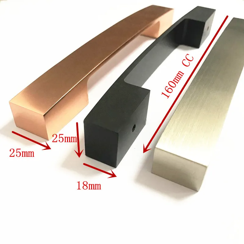 Furniture Hardware Cabinet Drawer Square Designs Kitchen Rose Gold Handle