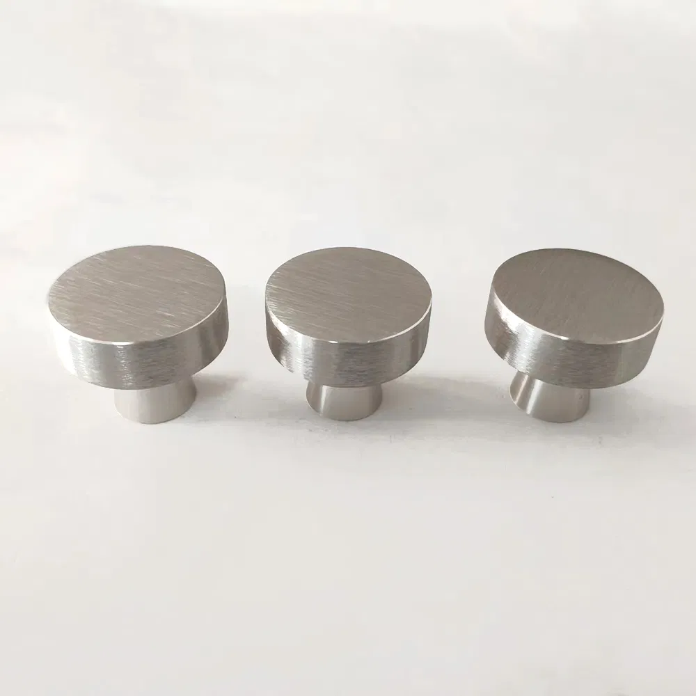 Solid Single Hole Cupboard Furniture Cabinet Drawer Knob Kitchen Nickel Handle Knobs