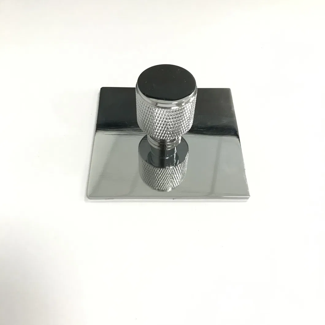 Aluminum Alloy European Style Handle Chrome Unique Bathroom Furniture Cabinet Knurling Knobs