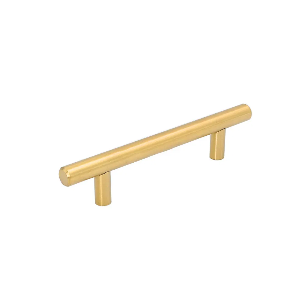 Stainless Steel Solid Hollow Drawer Kitchen Brass Gold T Bar Pull Handle