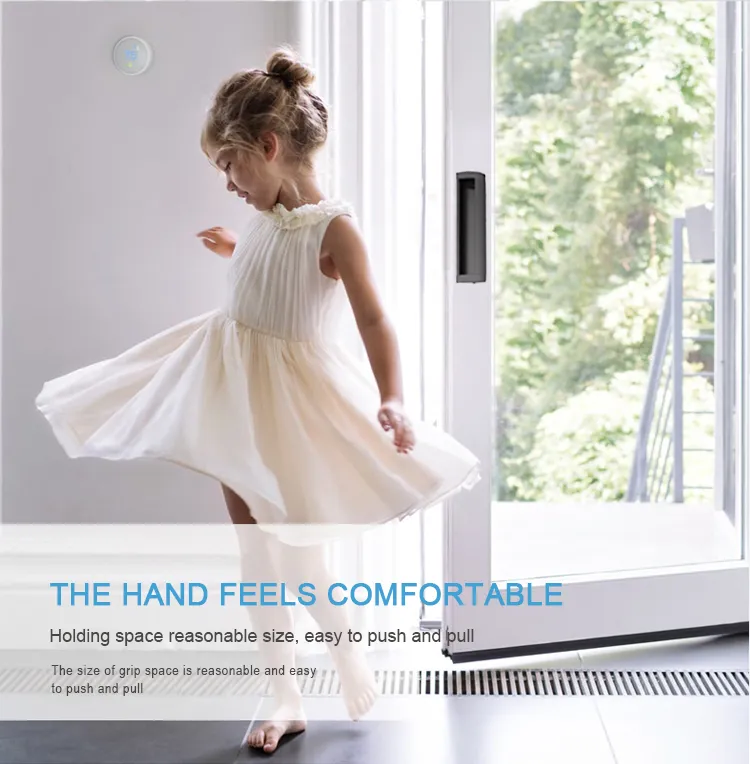 Black Aluminum Profile Drawer Wardrobe Cupboard Kitchen Cabinet Door Pull Handle