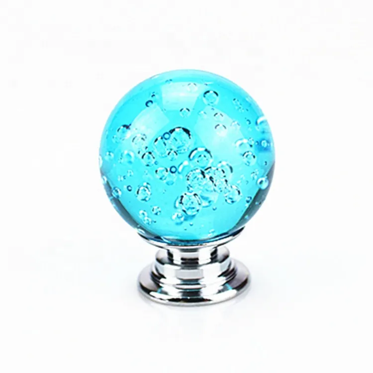 China Factory Supplr Glass Crystal Clear Bubble Ball Door Knob