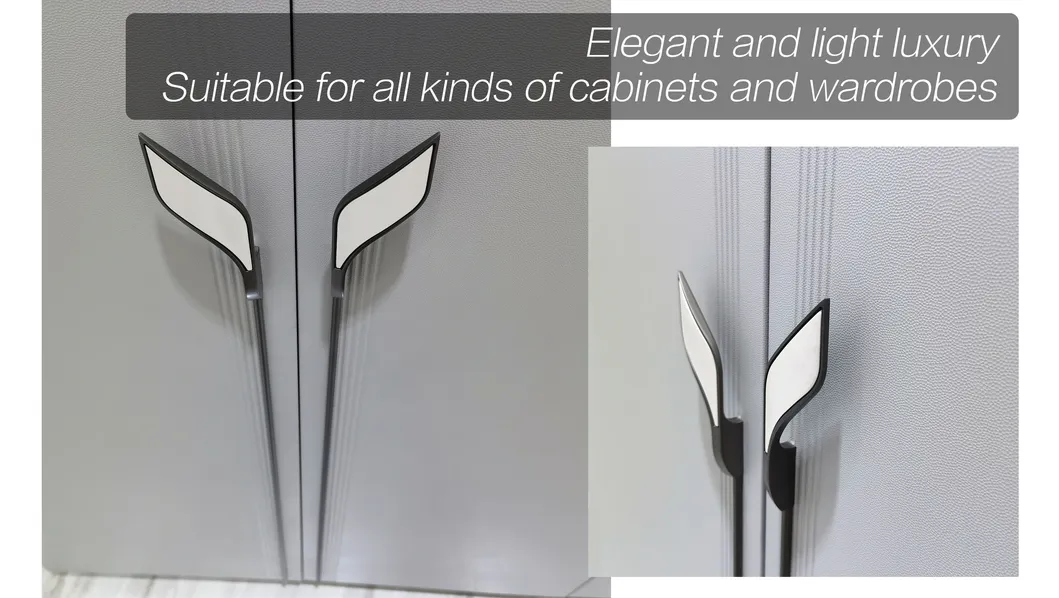 Zinc Alloy Leather Furniture Cabinet Handles New Design Wardrobe Door Pull Handle
