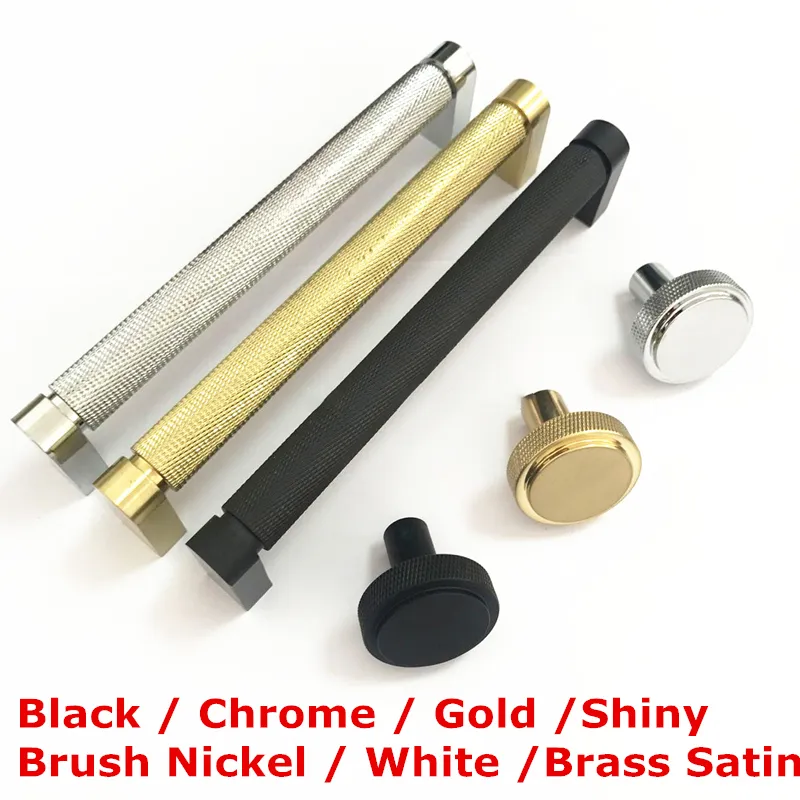 Furniture Cabinet Kitchen Solid 160mm Brass Gold Satin Knurled Drawer Pull Handle