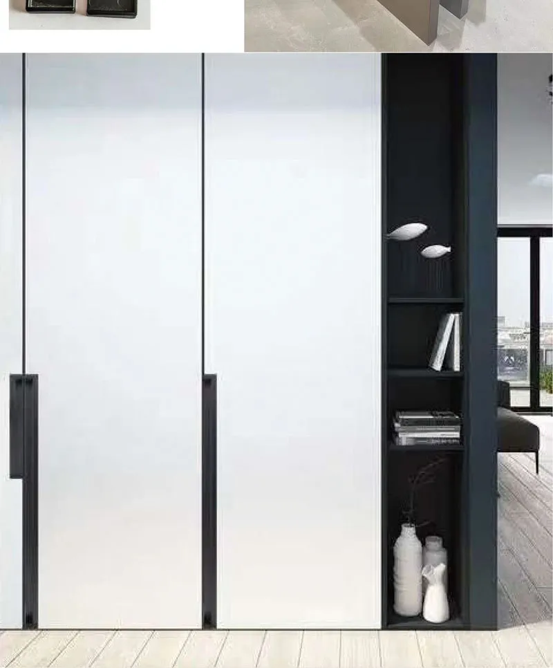 Aluminum L Shaped Recessed Handle Drawer Wardrobe Cabinet for Kitchen Bedroom Hotel