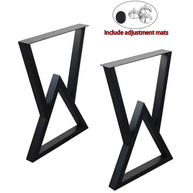 Unique Style Furniture Wood Table Black Desk Frame Steel Table Legs
