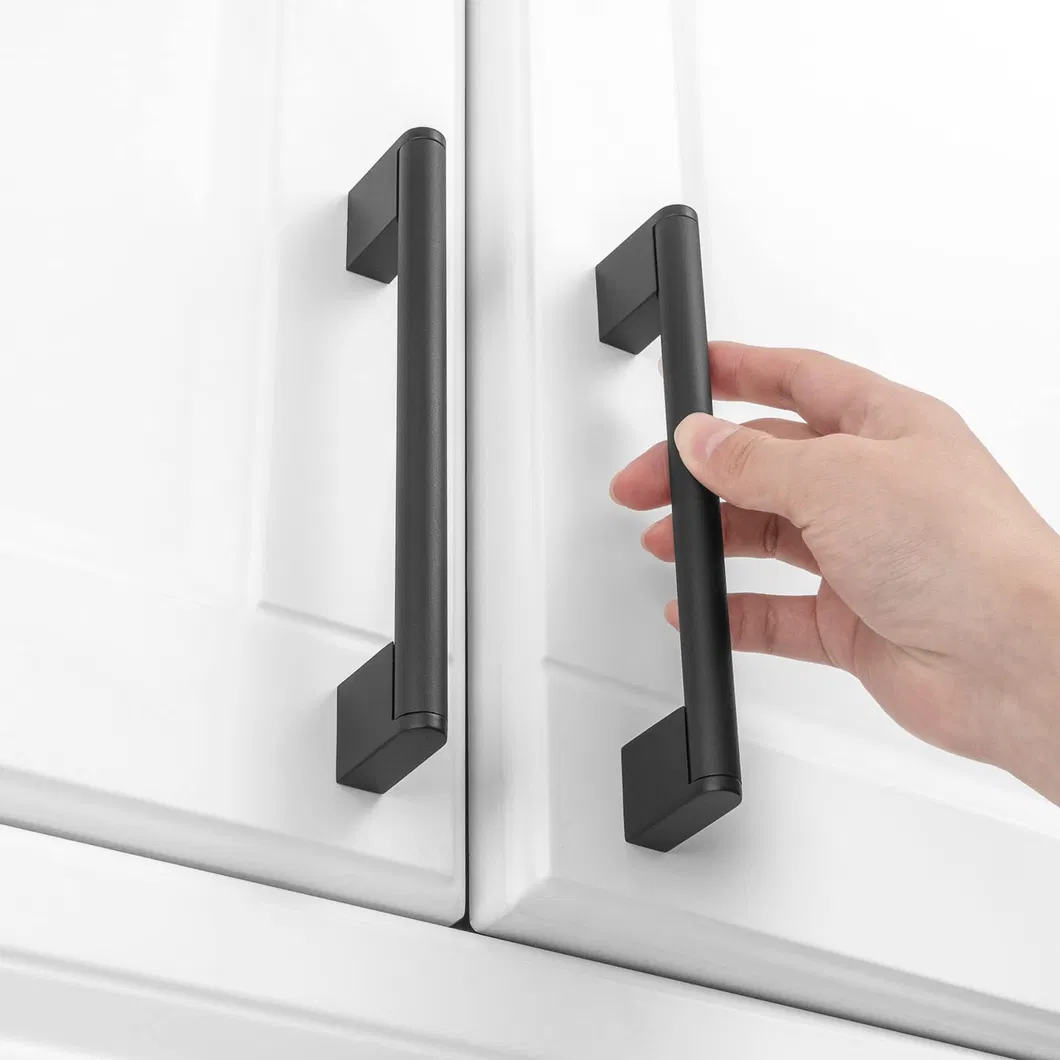 Stainless Steel Brushed Satin Gold Black Cabinet Drawer Door Pulls Furniture Handles