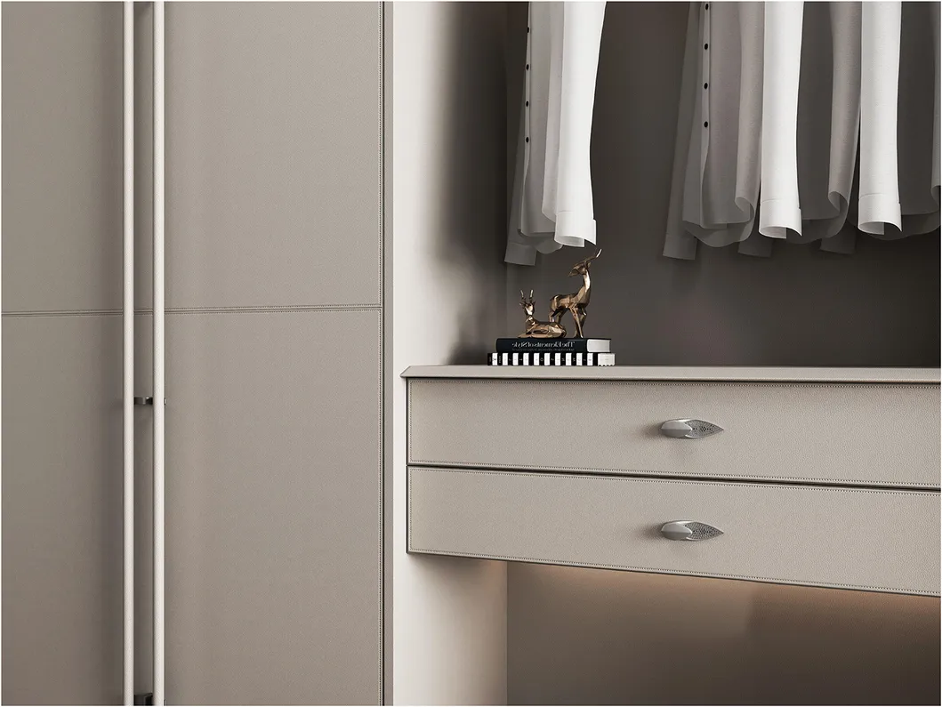 Zinc Alloy Long Wardrobe Handles New Fashion Design Leather Closet Door Handles