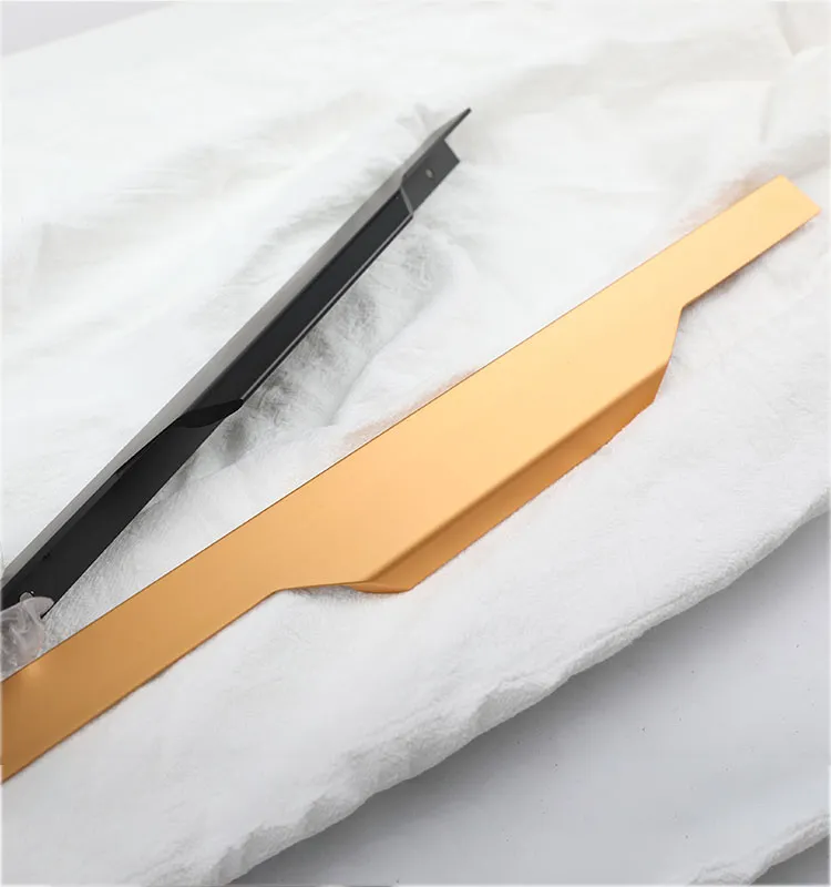 Aluminum Alloy Kitchen Cabinet Handle Edge Embedded Decorative Drawer Pull Hidden Handle