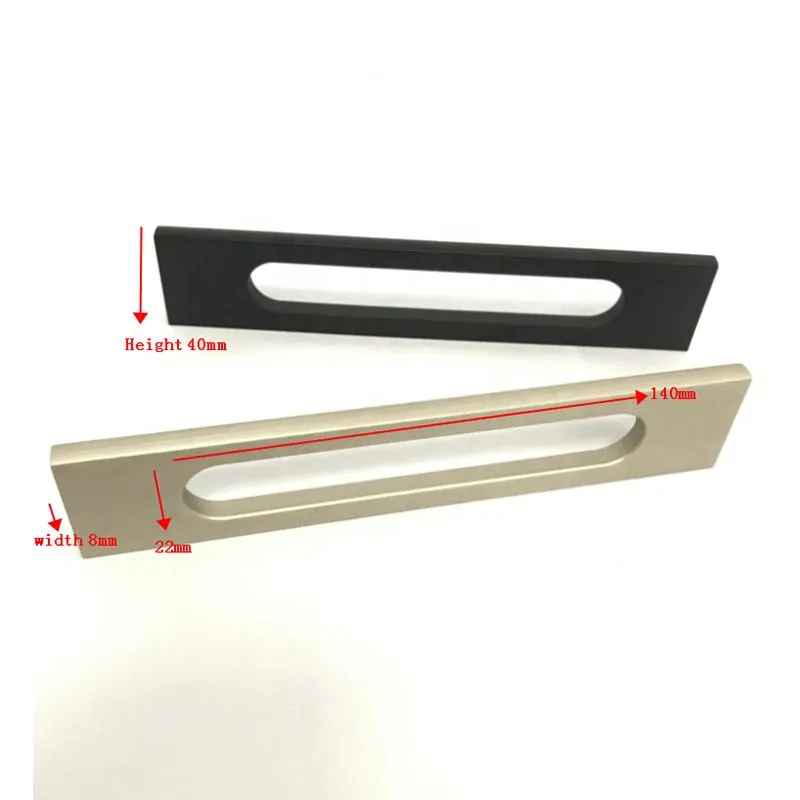 Bedroom Kitchen Cabinet Drawer Door Aluminum Profile CNC Pull Handle