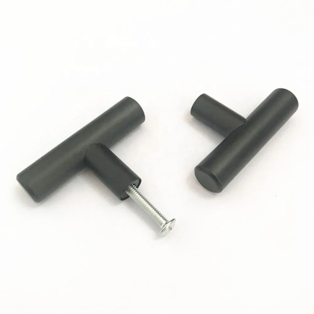 2 Inch 12X50mm T Bar Single Hole Black Ss Cabinet Pull Knob
