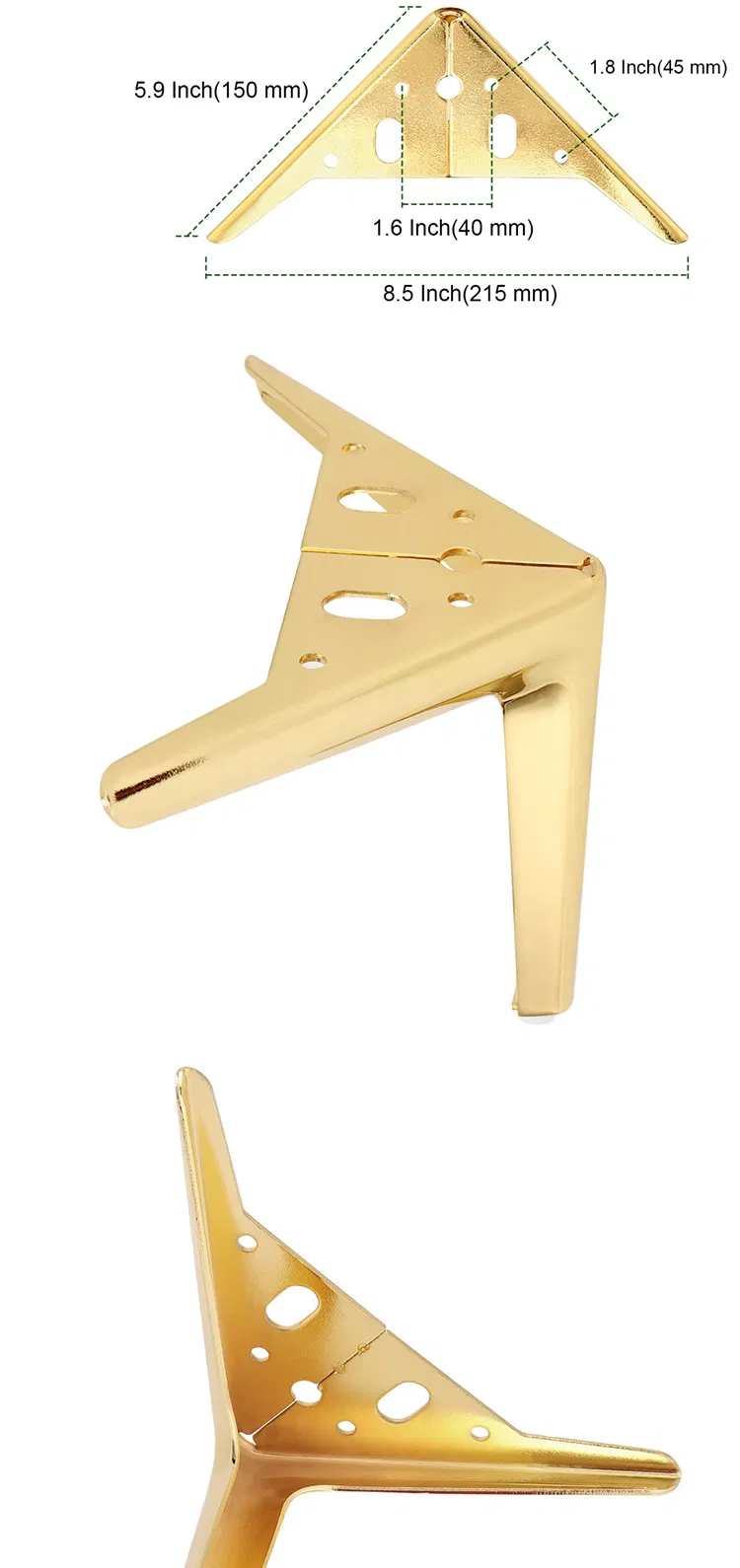 Modern Design Metal Chrome Sofa Legs Replacement for Furniture Hardware