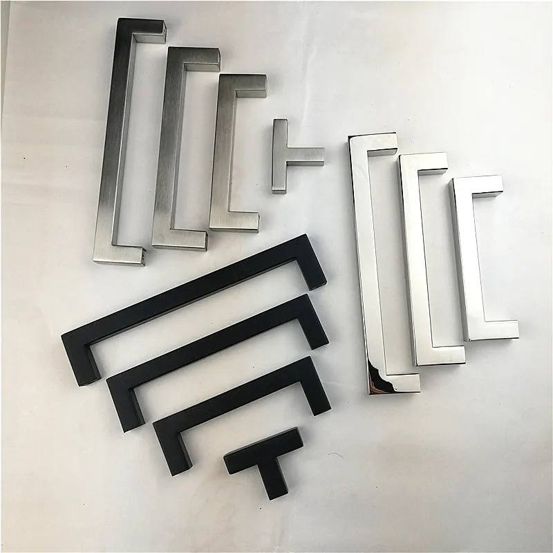 Solid Cast Iron Stainless Steel Square Door Pull Handle