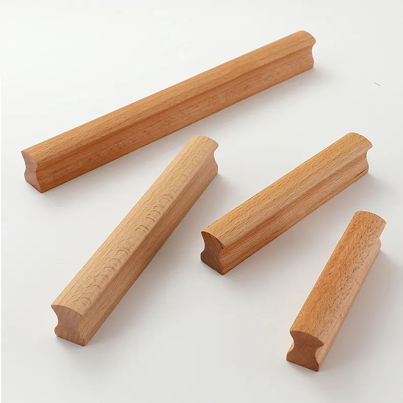 Simply Furniture Cabinet Drawer Solid Beech Wood Pulls Black Walnut Closet Handles