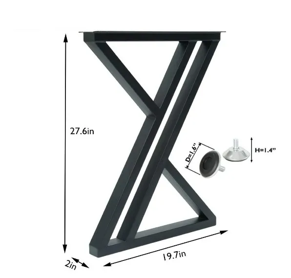 Metal Cast Iron Frame Shaped Coffee Dining Living Room Table Legs