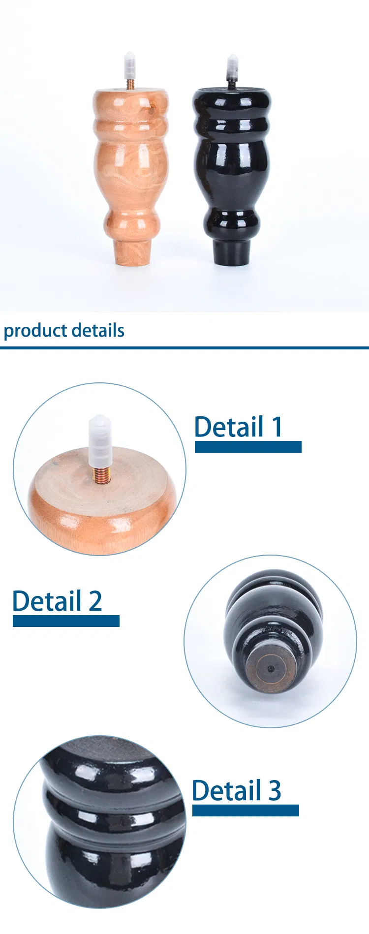 TV Cabinet Table Couch Office Custom Solid Wooden Furniture Legs