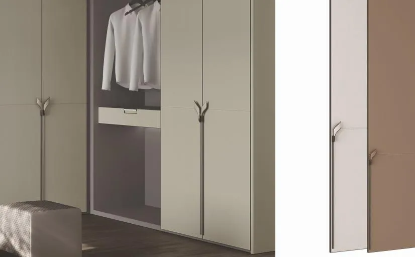 Zinc Alloy Leather Furniture Cabinet Handles New Design Wardrobe Door Pull Handle