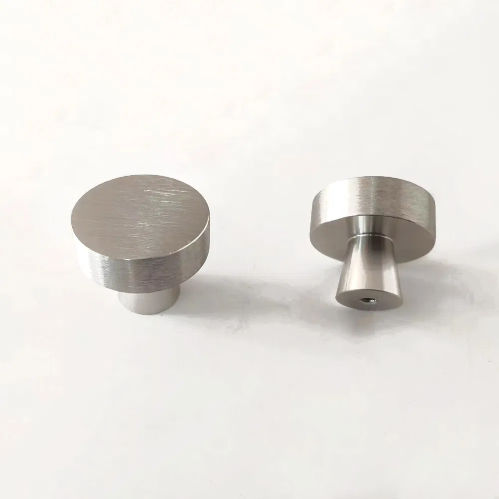 Solid Single Hole Cupboard Furniture Cabinet Drawer Knob Kitchen Nickel Handle Knobs