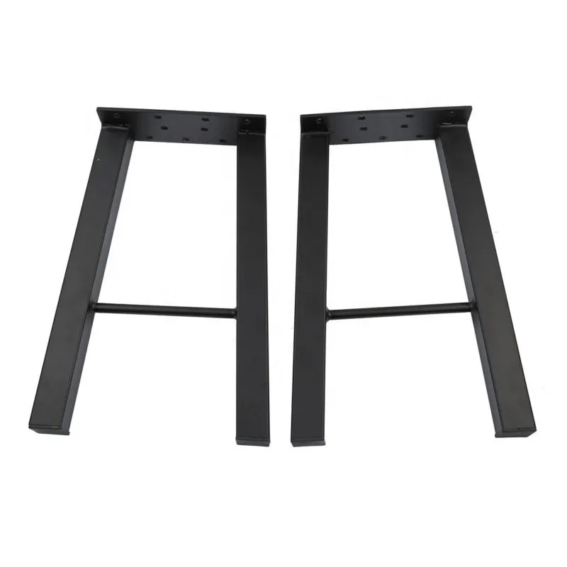 Wholesale Solid Black Powder Coated Durable Modern Industrial Metal Dining Table Legs