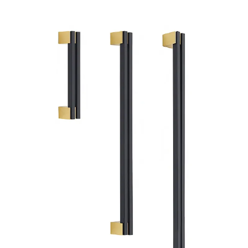 Pull Cupboard Wardrobe Handles Aluminium Profile Brushed Gold Cabinet Handles