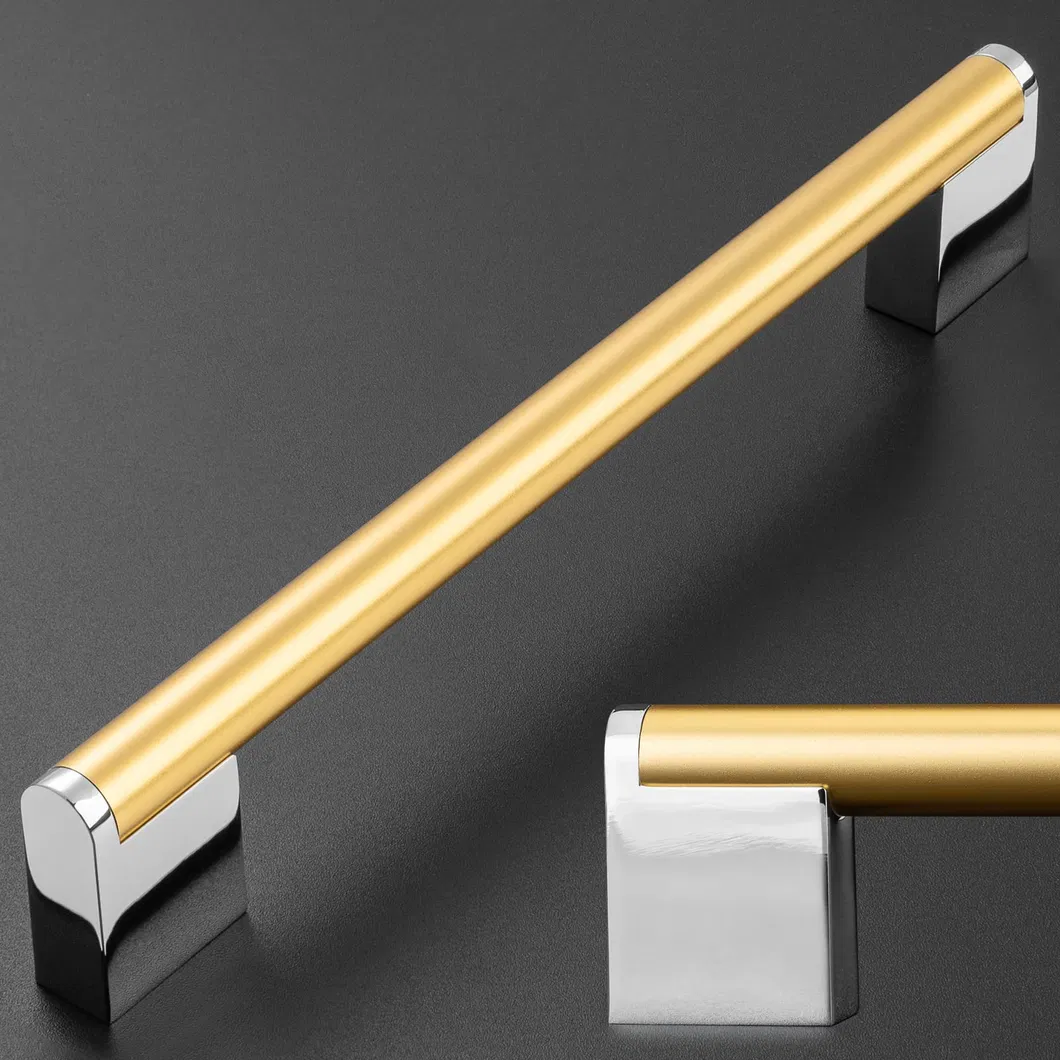 Stainless Steel Brushed Satin Gold Black Cabinet Drawer Door Pulls Furniture Handles