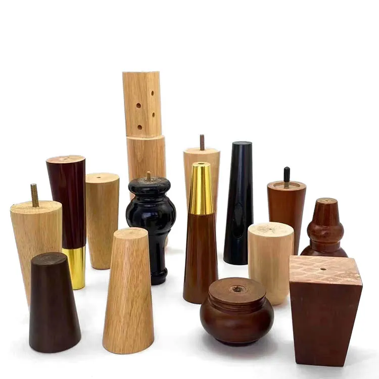 Customizable Dimensions Chair Wood Legs with Metal Cups