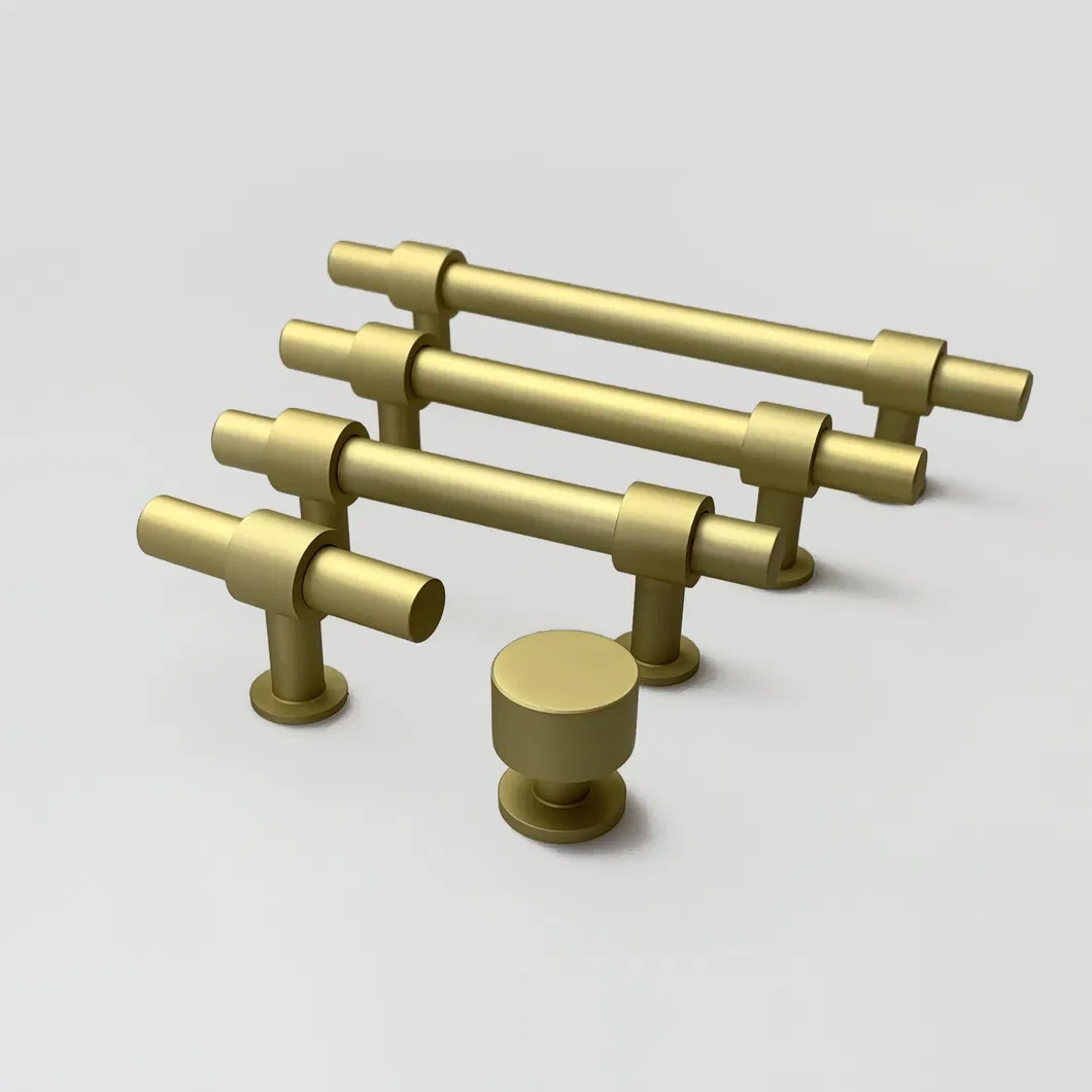 Aluminum Alloy Matt Gold T Bar Kitchen Cabinet Cupboard Handle